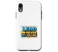 Lead Never Follow Bold Leadership Motivation Design Case for iPhone XR