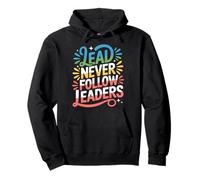 Lead Never Follow Leaders Strong Bold Hustle Leadership ||- Pullover Hoodie
