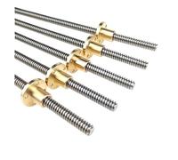 Lead screw 304 Stainless Steel Threaded Rod Lead Screw with T8 Brass Nut(Lead 2mm,850mm (2PCS))