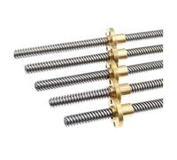 Lead Screw T8 500mm Linear Guide 3D Printers Parts helical pitch 2mm 4mm 8mm 10mm 12mm Trapezoidal Screws with nut(Helical pitch 1mm)
