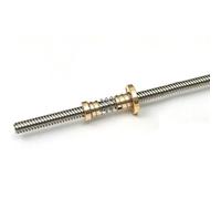 Lead Screw With Nylon Nut, Threaded backlash 1pcs T8 Screw With Brass Nut 1mm 4mm 8mm Pitch Trapezoidal Rod With Anti Backlash Spring Loaded(1mm Lead 1mm Pitch,1000mm)