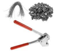 Lead Sealing Pliers Set, Stainless Steel Security Sealing Plier Tool with 100 Lead Seals (8 mm), 100 Sealing Wire (150 mm) for Water Meters, Electricity Meters, Logistics, Luggage, Vehicles