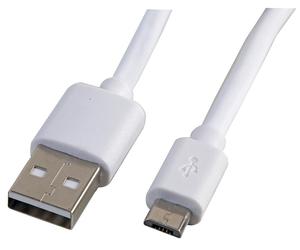LEAD, USB A MALE-MICRO B MALE,WHITE 5M; PSG91571 (PRO SIGNAL) Qty X 1