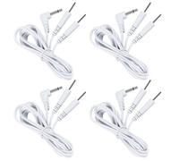 Lead Wires for TENS, Electrode Cables, DC 3.5mm Plug to 2mm Pin Connectors, Electrotherapy Accessories Compatible with TENS and EMS Machines (4Pcs, White)