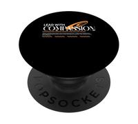 Lead With Compassion - Urban Typography Streetwear PopSockets Adhesive PopGrip