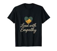 Lead with Empathy Heart Handshake Teamwork Script T-Shirt