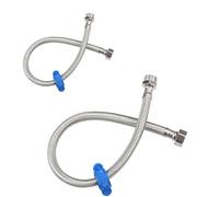 LEADAHEAD 70CM Flexible Pipe Extension BSP 1/2" Male to BSP 1/2" Female Stainless Steel Braided Hose Water Supply Hose Connector 2 Pcs