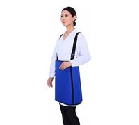 LeadApron with Thyroid Shield & Back Strap Skirt Design, X-ray Radiation Resistant Protective Gear for Medical Radiology Medical clothing(Blu,0.5mmPb)
