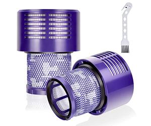 Leadaybetter 2pack Washable Hepa Filter Replacements for Dyson V10 SV12 Cordless Vacuum Cyclone Animal Absolute Total Clean Cordless Vacuum Cleaner, Replace # DY-969082-01