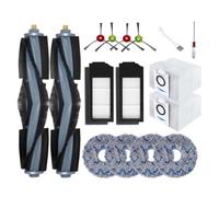 LeadCon 16 Pack X1 Accessories Kit Compatible with Ecovacs Deebot X1 Omni X1 Turbo Vacuum Cleaner, 2 Main Brush, 2 HEPA Filters, 2 Dust Bags 4 Sidebrushes, 4 Mop Pads, Clean Brush and Screwdriver
