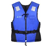 Leader Accessories Adult's 45-50N Sport II Front Zipper,Nylon,Buoyancy Vest Aid,buoyancy aid,Canoe Kayak Dinghy SUP Jacket with pocket, CE EN ISO12402 Approval(Blue XL:90KG)