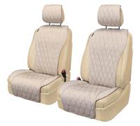 Leader Accessories Beige 2 Pack Front Car Seat Covers Universal Sideless Protectors Vehicle Cover Automotive Cushions for Cars Trucks SUV