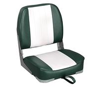 Leader Accessories Deluxe Folding Marine Boat Seat (White/Green)