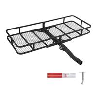 Leader Accessories Trailer Hitch Cargo Carrier Rack, 60"x24"x6" Folding Cargo Carrier Hitch Mount, Vehicle Cargo Basket for SUV, RV, Truck, Van, Fits 2" Receiver 500 lbs Load Capacity