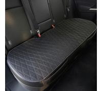Leader Accessories Universal Black Faux Linen Rear Car Seat Cover Size S - Bench Seats Protector for Most Vehicles Cars Truck SUV - Bottom Auto Seat Cushion Pad Mat with Anti Slip Back