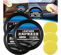 Leader Cleaning and Care Cream & Cleaning Paste for Leather Care, Automotive Interior Leather Cleaning Cream, Car Leather Conditioner Oil Paste, Leather Care Cleaning Paste for Car, Furniture (3Pcs)