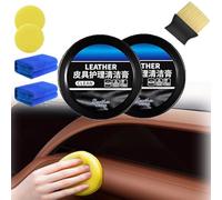 Leader Cleaning and Care Cream & Cleaning Paste for Leather Care, Leather Care Cleaning Paste, Automotive Interior Leather Cleaning Cream, Leather Repair Kit for Car, Furniture, Jacket, Sofa (2pc)