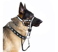 Leader Gentle No-Pull Dog Head Collar, Adjustable Reflective Anti-Pull Muzzle Leash for Easy Control (Size S)