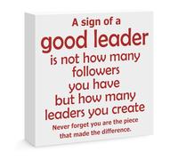 Leader Gift Boss Appreciation Gift Mentor Gift Good Leader Office Shelf Table Desk Sign Decor Leader Supervisor PM Manager Boss Retirement Gift Boss Day Gift Colleague Farewell Gift