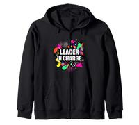 LEADER IN CHARGE Leadership Motivation Zip Hoodie
