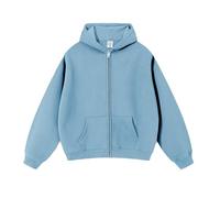 Leader of the Beauty Mens Double Zipper Hoodie Oversized Heavyweight Fleece Cotton Cardigan Hooded Vintage Sweatshirt