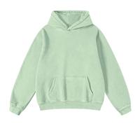 Leader of the Beauty Mens Oversized Hoodies Streetwear Unisex Acid Wash Sweatshirt Sports Pullover Sweatshirt with Pocket Light Green