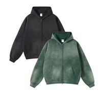 Leader of the Beauty Oversized Sweatshirts for Men Full Zip Up Hoodies Heavy Cotton Pullover Drop Shoulder Casual Unisex Hoodies