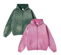 Leader of the Beauty Oversized Sweatshirts for Men Full Zip Up Hoodies Heavy Cotton Pullover Drop Shoulder Casual Unisex Hoodies