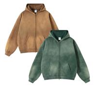 Leader of the Beauty Oversized Sweatshirts for Men Full Zip Up Hoodies Heavy Cotton Pullover Drop Shoulder Casual Unisex Hoodies