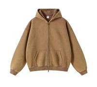 Leader of the Beauty Oversized Sweatshirts for Men Full Zip Up Hoodies Heavy Cotton Pullover Drop Shoulder Casual Unisex Hoodies