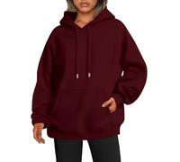 Leader of the Beauty Women’s Oversized Sweatshirt Pullover Hoodies Long Sleever Fall Outfits 2024 Burgundy