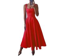 Leader of the Beauty Women's Party Dress A Line Special Occasion Dress Elegant Midi Evening Dress Cocktail Formal Dresses Red