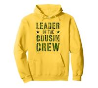 LEADER OF THE COUSIN CREW Funny Grandma Grandpa Camp Camo Pullover Hoodie