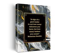 Leader Quotes Framed Canvas Wall Art- A Sign of a Good Leader is Not How Many Followers You Have, Leadership Boss/Leaving Work/Farewell/Retirement 11.5" X 15"