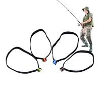 Leader Rings for Fly Fishing - Colourful Stretch Cord Spool Wrap, Metal Leader Ring Connector, 4-Piece Elastic Wire Leader Tender, Portable Threader | Practical Storage Tools for Ba