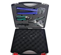 Leader Technology Solar PV Crimping Tool Kit with Hard Case - MC4 Connector Crimper, Wire Stripper, Cable Cutter & Spanners for 2.5/4/6mm² (14-10 AWG) Solar Panel Cable Installation & Repair