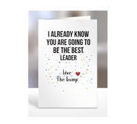 Leader to be card, Love You, Fathers, Mothers Day from The Bump, Already Know You Are Best, Funny Gifts, Present for Christmas, A5-237_138