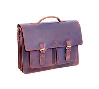 Leaderachi Hunter Leather Laptop Briefcase Bag [Veneto] Summer Sale Special