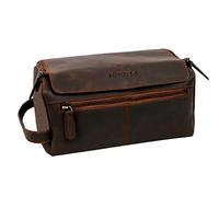 LEADERACHI Hunter Vintage Leather Toiletry Bag