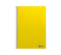 Leaderpapel A4 Smart Soft Cover Spiral Notebook 80h 75g 3.5mm with Margin Yellow