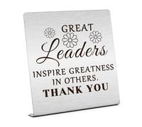 Leaders Appreciation Gifts for Women Men Home Office Desk Sign Gifts for Boss Leadership Gifts for Supervisor Leader Boss Day Gifts Plaque Sign Desk Decor Christmas Retirement Gifts for Boss Leaders