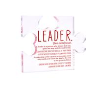 Leadership Clear Acrylic Puzzle Plaque for Leader Boss Inspirational Desk Decor Sign for Managers Appreciation Thank You Gifts for Supervisor Inspirational Office Table Decor Award