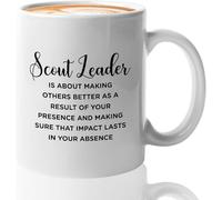 Leadership Mug 11Oz White Scout Leader Making Others Better Leader Boss Mentor Promotion Principal CEO Director Supervisor Executive Gift for Women Men