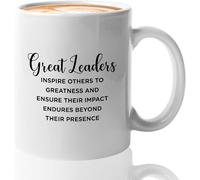 Leadership Mug White - Beyond Their Presence - Team Leader Boss Mentor Principal CEO Director Supervisor Executive Staff Corporate Gift (11Oz)