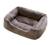 leaderss Bed Pet，Pet Bed Sofa Cat Beds Dog Sofa Soft Pet Square Plush Kennel Warm Thickened Cat Bed Washable Plush Medium Small Dog Bed House Pet Supplies(Grey,50x40cm)