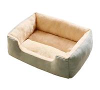 leaderss Bed Pet，Pet Bed Sofa Cat Beds Dog Sofa Soft Pet Square Plush Kennel Warm Thickened Cat Bed Washable Plush Medium Small Dog Bed House Pet Supplies(Green,60x45cm)