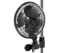 LeadGoods Grow Tent Fan, 6" Clip On Fan for Grow Tent, 2 Speeds grow Fans with Clip, 20W Powerful Oscillating clip fan, Low Noise grow tent fans for Hydroponic Plants Circulation Cooling (Black-1PC)