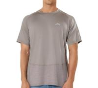 LEADHALO 100% Merino Wool T Shirts for Men, 16.5 Micron Merino Wool Base Layer, Lightweight Moisture Wicking Short Sleeve, Gray, Large