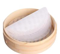 Leadigol 10Pcs 25CM Silicone Steamer Liners,Round Silicone Steamer Mat, Non stick Steamer Liners Mesh Mat Pad,Reusable Steamed Buns Dumplings Baking Pastry Dim Sum Mesh,For Bamboo Steamer