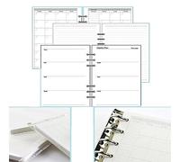 Leadigol A6 Planner Refill, Binder Lined Paper Weekly & Monthly Planner Refill 6-Holes Inserts 135 Sheets (270 Pages) Loose Leaf Paper